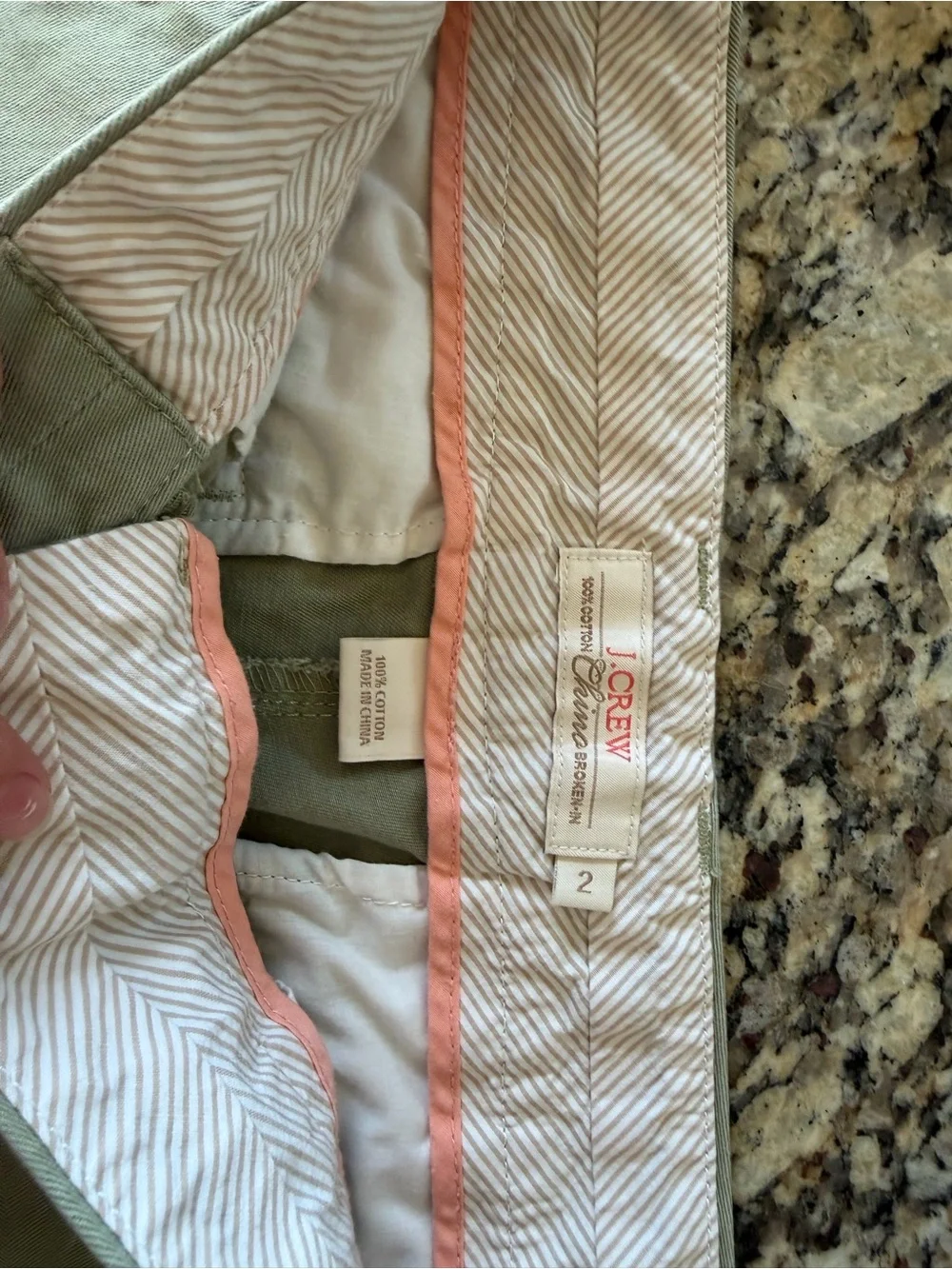 J. Crew Light Olive Cotton Bermuda Shorts